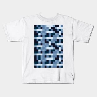 Pixelated Landscape - Winter Kids T-Shirt